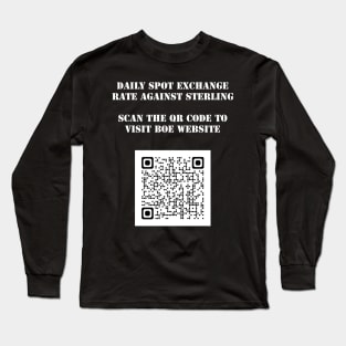 Daily spot exchange rate against British Pound GBP Long Sleeve T-Shirt